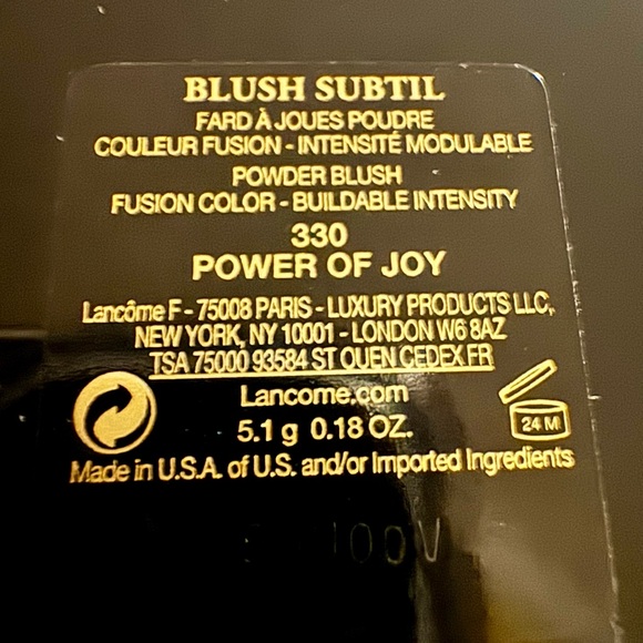 LANCOME Blush Subtil Powder Blush Fusion Color 330 power of joy 0.18 oz / 5.1 g - Picture 6 of 6